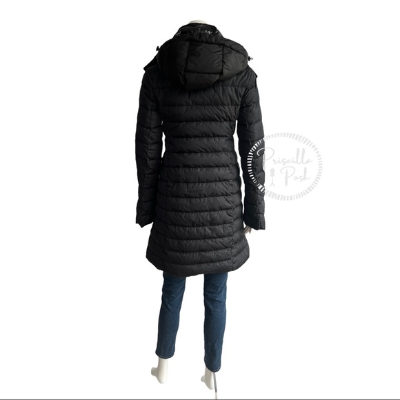Moncler Black Knee Length Puffer Coat Goose Down Puffer Jacket Long Full Length - Picture 7 of 17